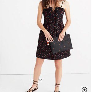 Madewell Pintuck Cami Dress in Fresh Strawberries